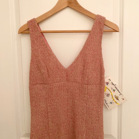 No Appt. Necessary V-Neck Knit Sleeveless Dress Lined Soft Pink Size Medium - Picture 3 of 12